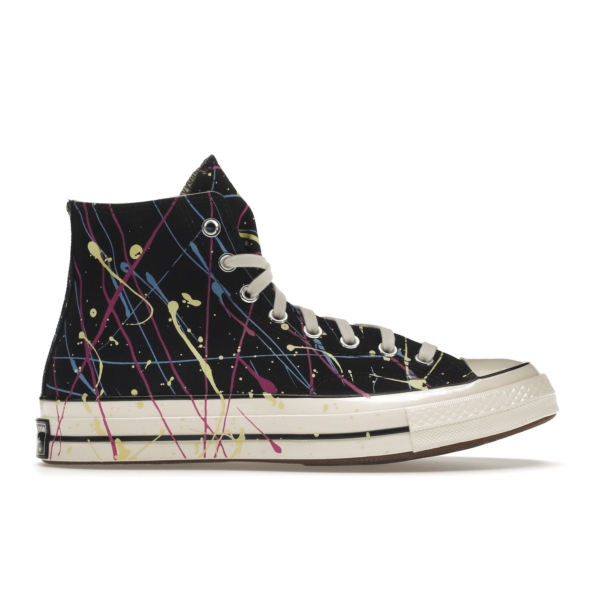 Converse Chuck 70 High Paint Splatter - Черные кроссовки унисекс Hyper-Magenta Egret 170801C 36