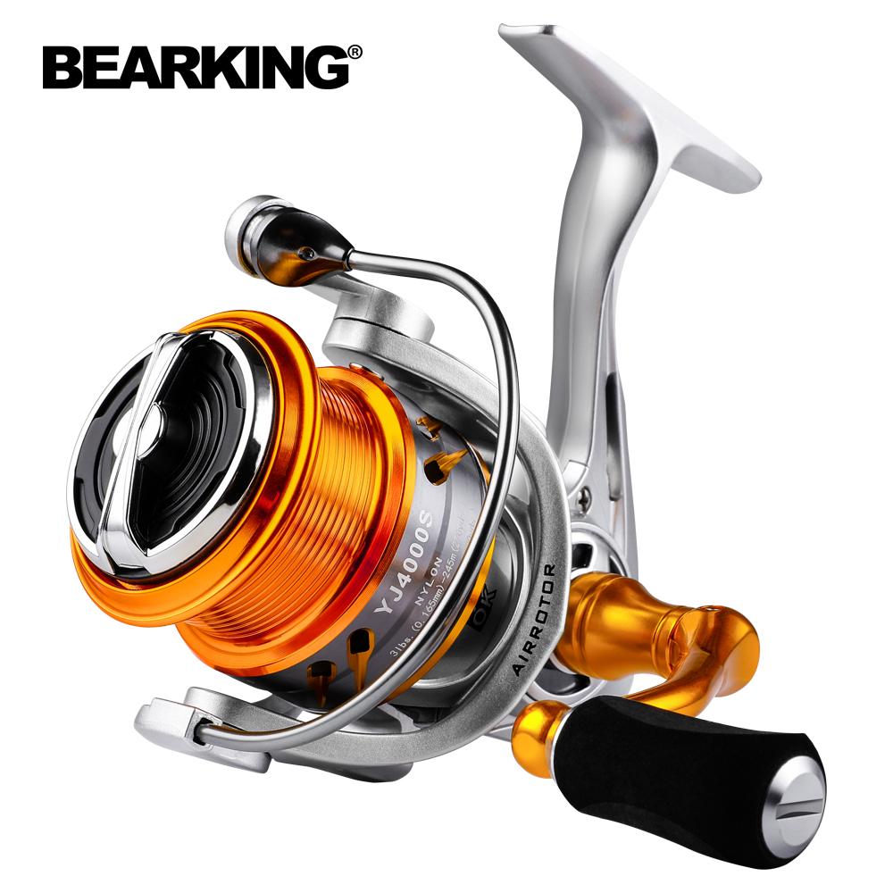 Бренд Bearking YJ серии 7BB, подшипник из нержавеющей стали, 6,2: 1, система сопротивления рыболовной катушки, максимальная мощность 33 фунта, вращающееся колесо, рыболовная катушка 1000 золотой