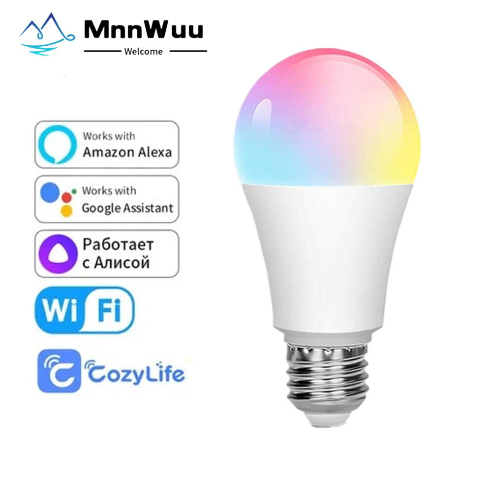 15 Вт Wi-Fi умная лампа CozyLife APP E27 светодиодная умная лампа работает с Alexa Google Home Yandex Alice 85-265V RGBCW таймер с регулируемой яркостью 1 Pcs  CozyLife Bulb