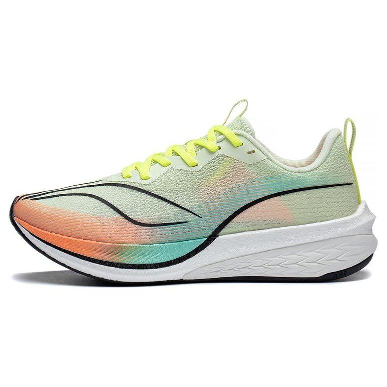 Кроссовки Li Ning Red Rabbit 6 Pro с нескользящей износостойкой дышащей подошвой для бега, женские кроссовки, зеленые, синие, оранжевые, ARMT014-8 40⅓