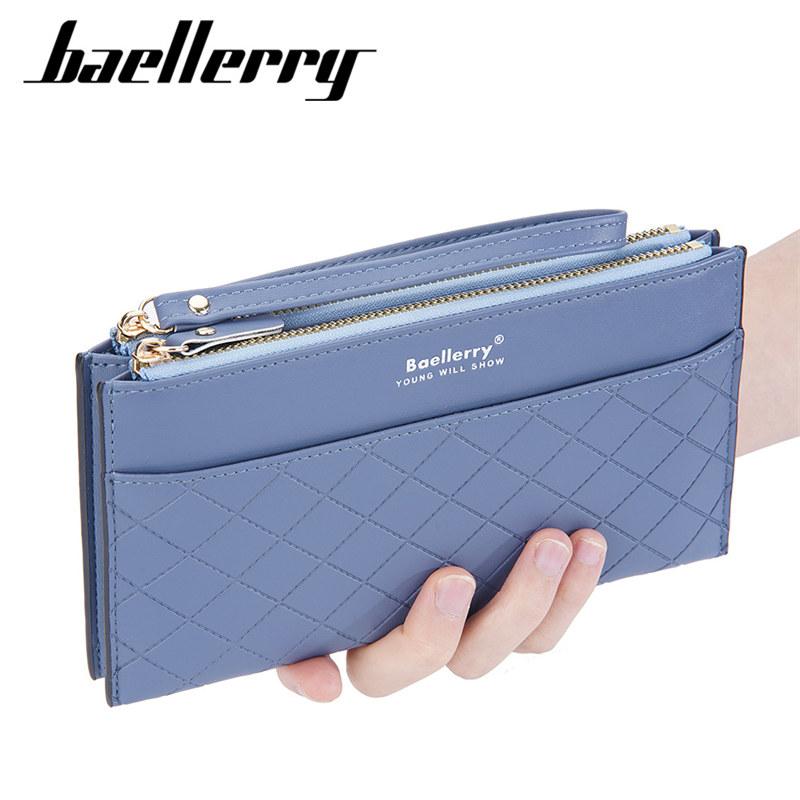   Joom Baellerry женские модные длинные кошельки из искусственной кожи на молнии портмоне классический дизайн держатель для карт сумки для телефона 21*11.5*4cm красный