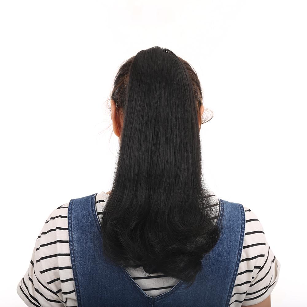 Bybrana Long Hair Black Woman Повседневные Синтетические волосы Хвост 40cm
