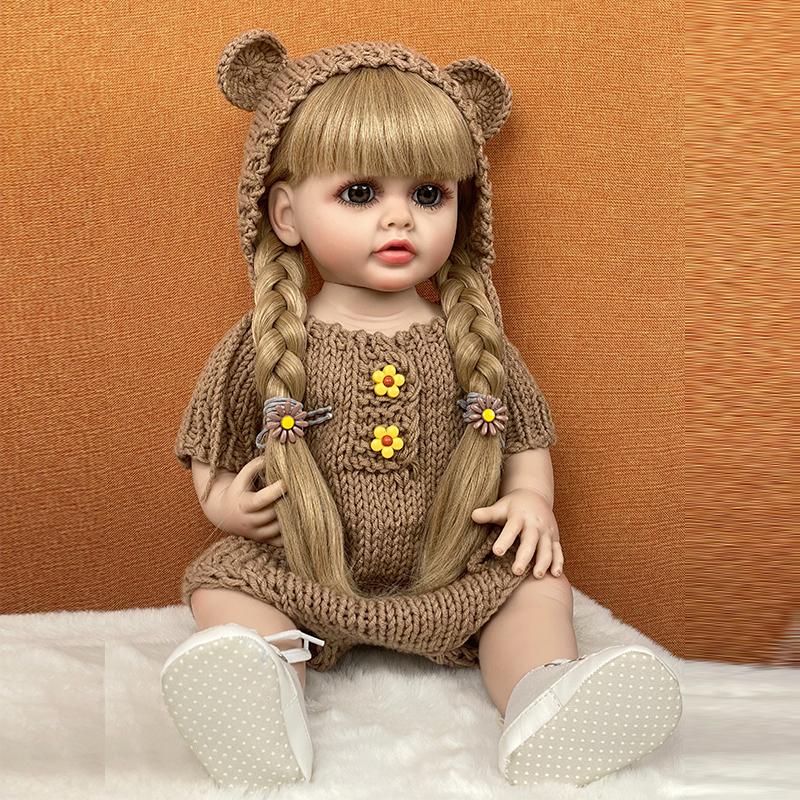 55 см 22 дюйма куклы реборн реалистичные полностью силиконовые детские Bebe виниловые куклы для новорожденных девочек принцесса игрушка для малышей в подарок 55cm