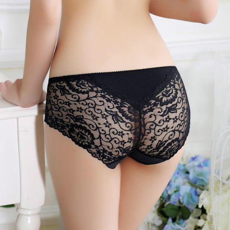 Шортики  Joom Сексуальные полые кружевные трусы One Size белый