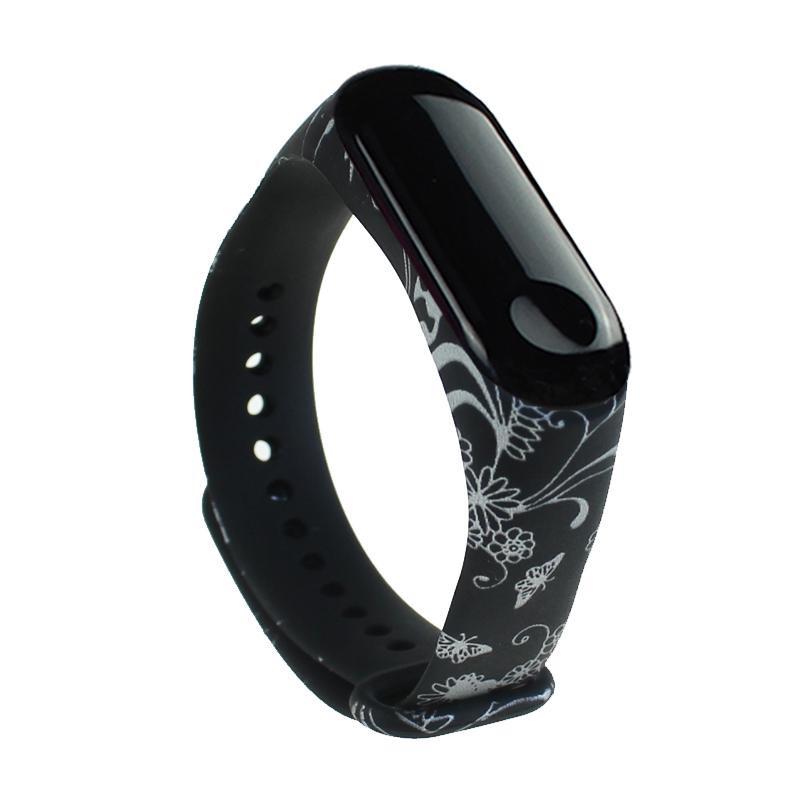 Силиконовый ремешок для браслета с принтом, сменный браслет для Xiaomi Mi Band 3 For Xiaomi Mi Band 3