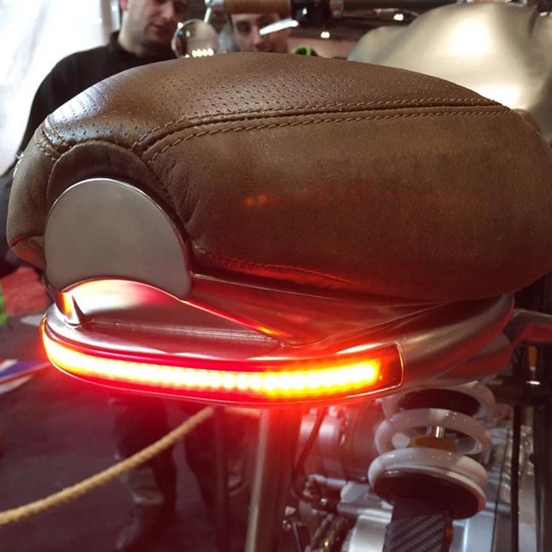 1 шт. светодиодный сигнал поворота тормоза, световая полоса номерного знака для Bobber Cafe Racer ATV