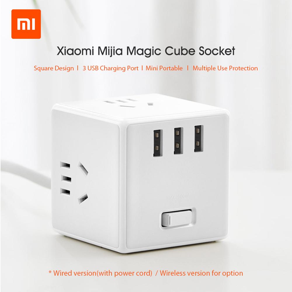 Xiaomi Mijia Magic Cube Socket Plug Многофункциональное зарядное устройство USB Адаптер питания 6 портов Розетка Wired Version
