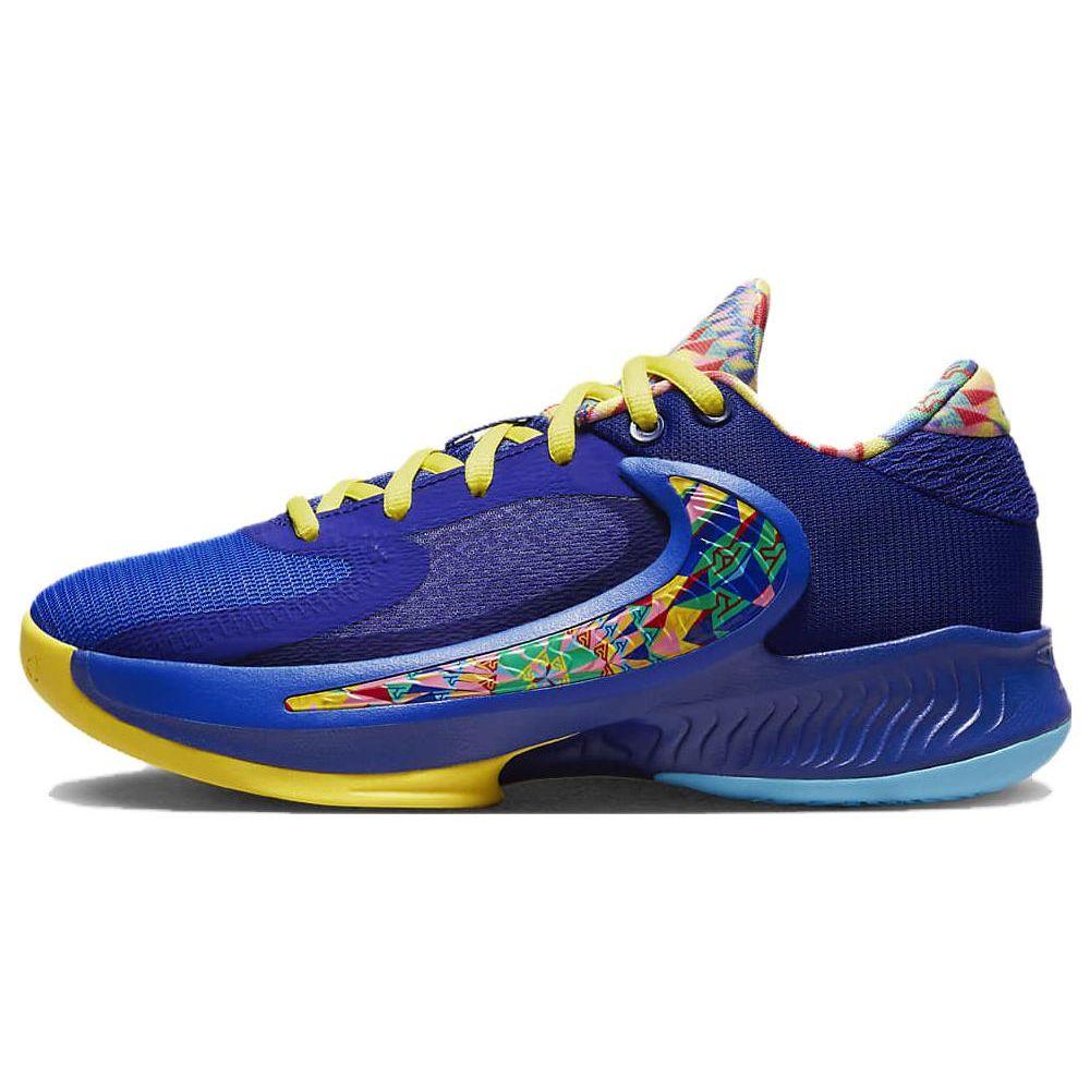 Детские кроссовки Nike Zoom Freak 4 SE GS Kaleidscope Синие Deep-Royal-Blue Opti-Yellow DV3017-400 40