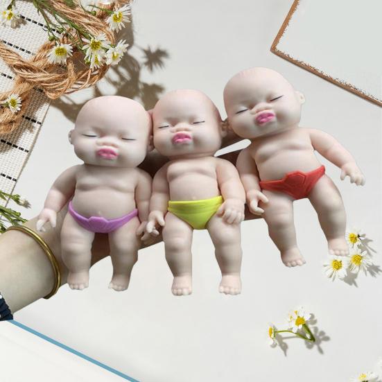 Имитация человеческой куклы, игрушка-сжиматель, гибкая растяжимая отскок, милая кукла, мягкая игрушка из TPR, антистрессовые вентиляционные игрушки, мультяшная кукла, хлюпает