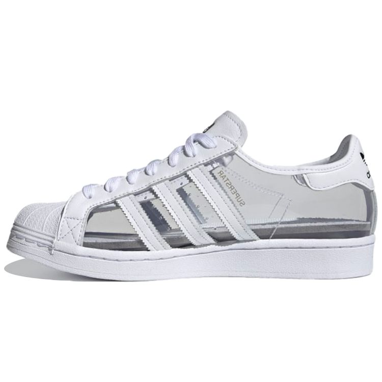 Прозрачные кроссовки унисекс adidas Superstar, белый цвет поставщика, основной черный FZ0245 35⅔