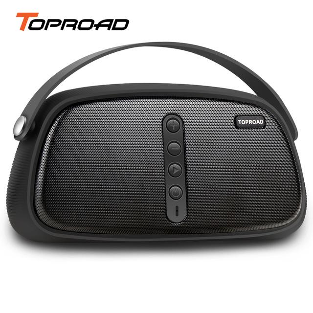 Портативный Bluetooth-динамик TOPROAD, 12 Вт, беспроводной 3D стереозвук, поддержка басов, FM-радио, AUX USB красный