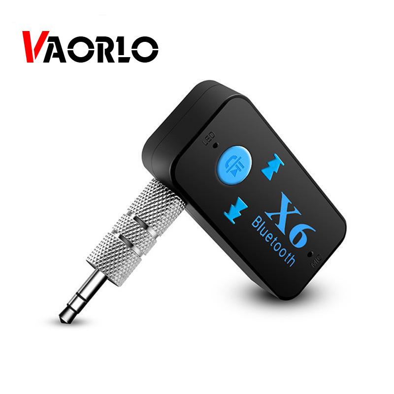 Автомобильный комплект приемников Bluetooth 5.0 с микрофоном и музыкальным беспроводным адаптером A2DP 3,5 мм стерео аудио для телефонов чёрный