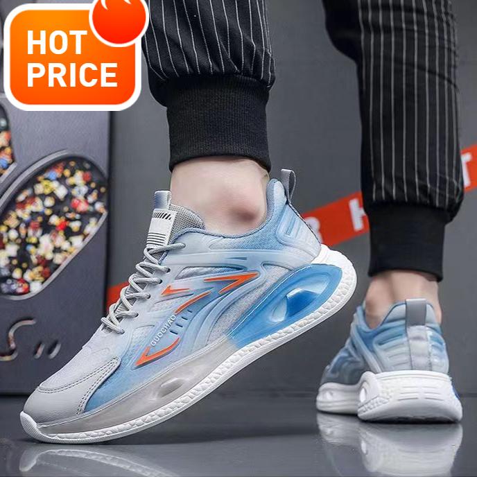 Мужская обувь Летняя дышащая обувь на толстой подошве с амортизацией Tide Shoes Легкая и удобная повседневная обувь Спортивная обувь с защитой от мух Кроссовки для бега 39