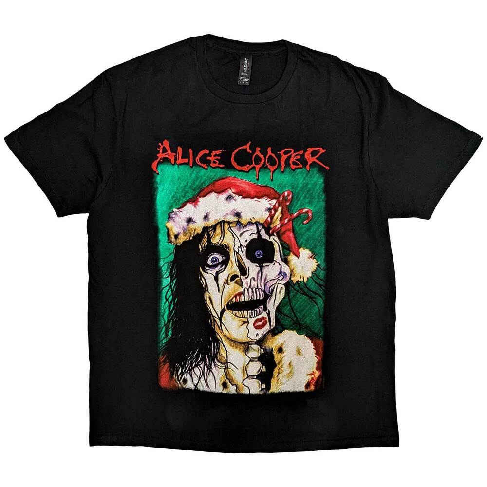 Футболка унисекс с рождественской открыткой Alice Cooper S