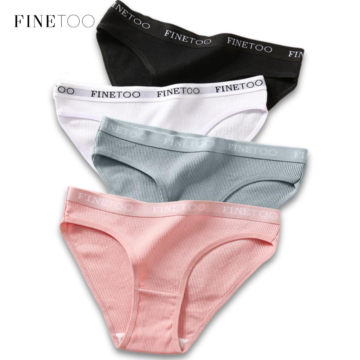 FINETOO, 3 шт./компл., женское хлопковое нижнее белье, трусики, нижнее белье с надписью, женские трусы, 9 однотонных цветов, M-XXL, женские сексуальные трусики, трусы M