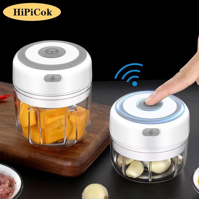 Беспроводная электрическая давилка для чеснока Mini USB, пресс-мясорубка, мясорубка для овощей и перца чили, кухонные принадлежности для измельчения продуктов — 100/250 мл 100ml зелёный