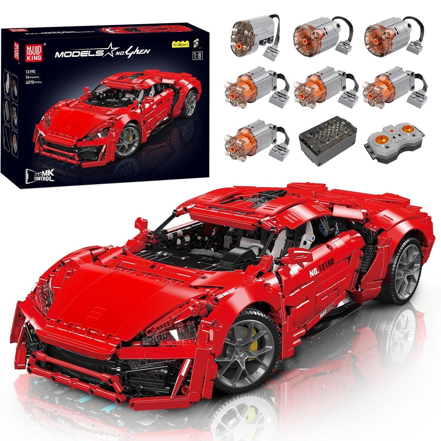 Mold King 13190 Технический автомобильный строительный блок с дистанционным управлением Lykan Hypersport гоночная модель автомобиля сборка кирпичные игрушки детский подарок 13190