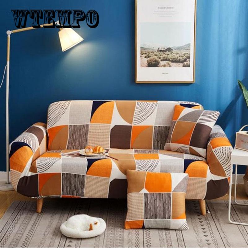 Чехлы для диванов 1/2/3/4 Seater Soft Elastic Slip-resistant Sofa Cover Easy Stretch T shape Slipcover Single seater