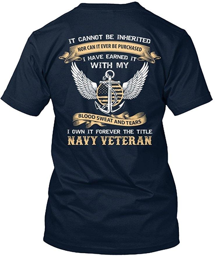 Темно-синяя футболка Veteran T Combed Ringspun Премиум-футболка с короткими рукавами унисекс, летняя крутая футболка с рисунком, повседневная S