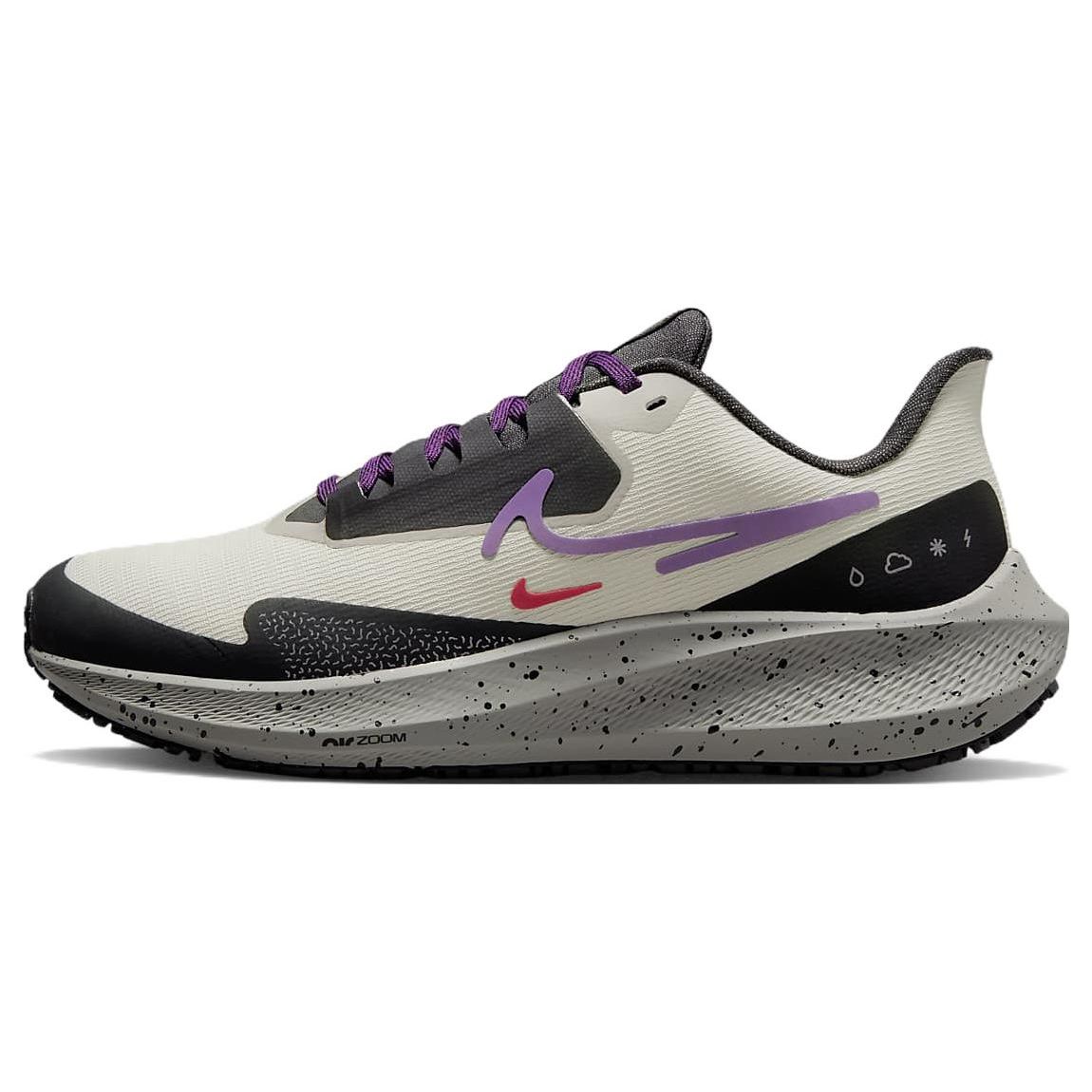 Nike Air Zoom Pegasus 39 Shield Light Bone Vivid Purple Женские кроссовки Кремовый булыжник Темно-дымчато-серый DO7626-003 35.5