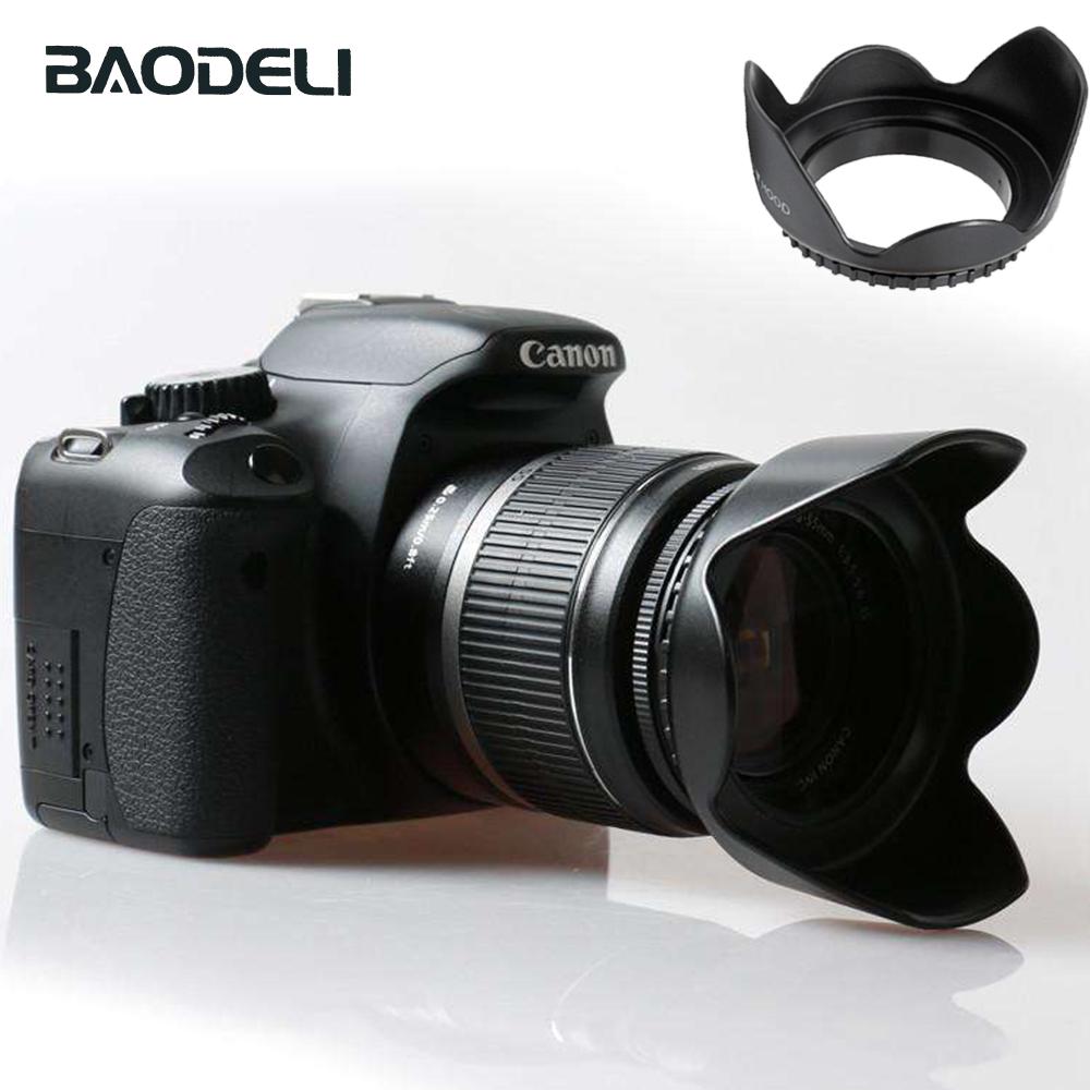 Бленда объектива камеры BAODELI 49 52 55 58 62 67 72 77 82 мм для Canon Sony Fujifilm Nikon аксессуары 49mm
