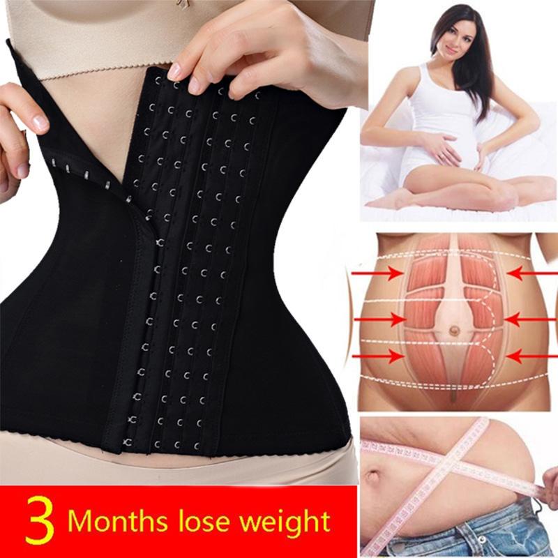 Корсет Body Shaper Талия Тренер Body Shaper Корсеты Сексуальные Бюстье Пояс для похудения Корсет под грудью S чёрный