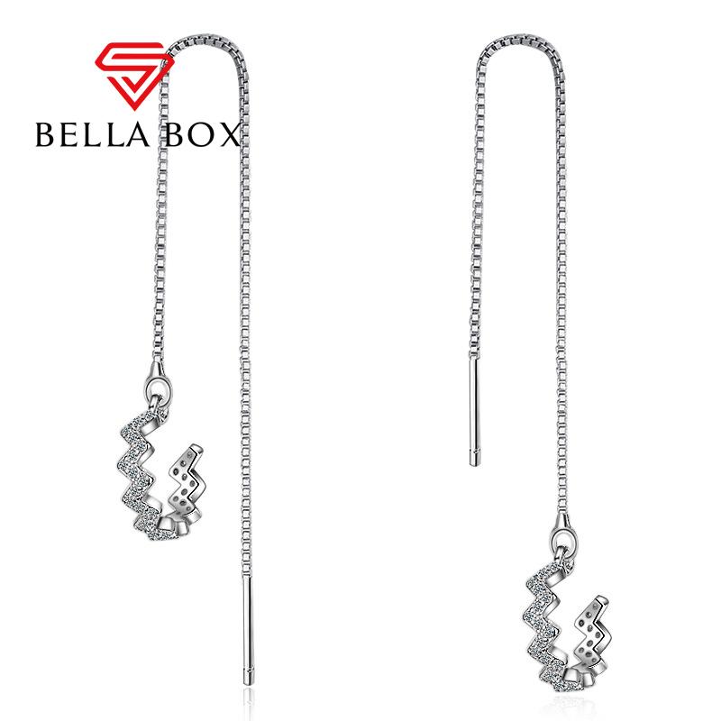 BELLA BOX Роскошные длинные серьги полукруглые зажимы для ушей ювелирные изделия Свадебная вечеринка оптовая продажа подарок