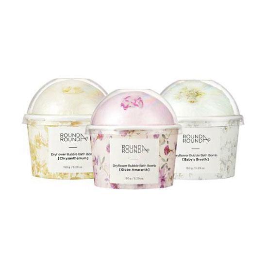 ROUND A ROUND Бомбочка для ванн Dryflower 150g розовый
