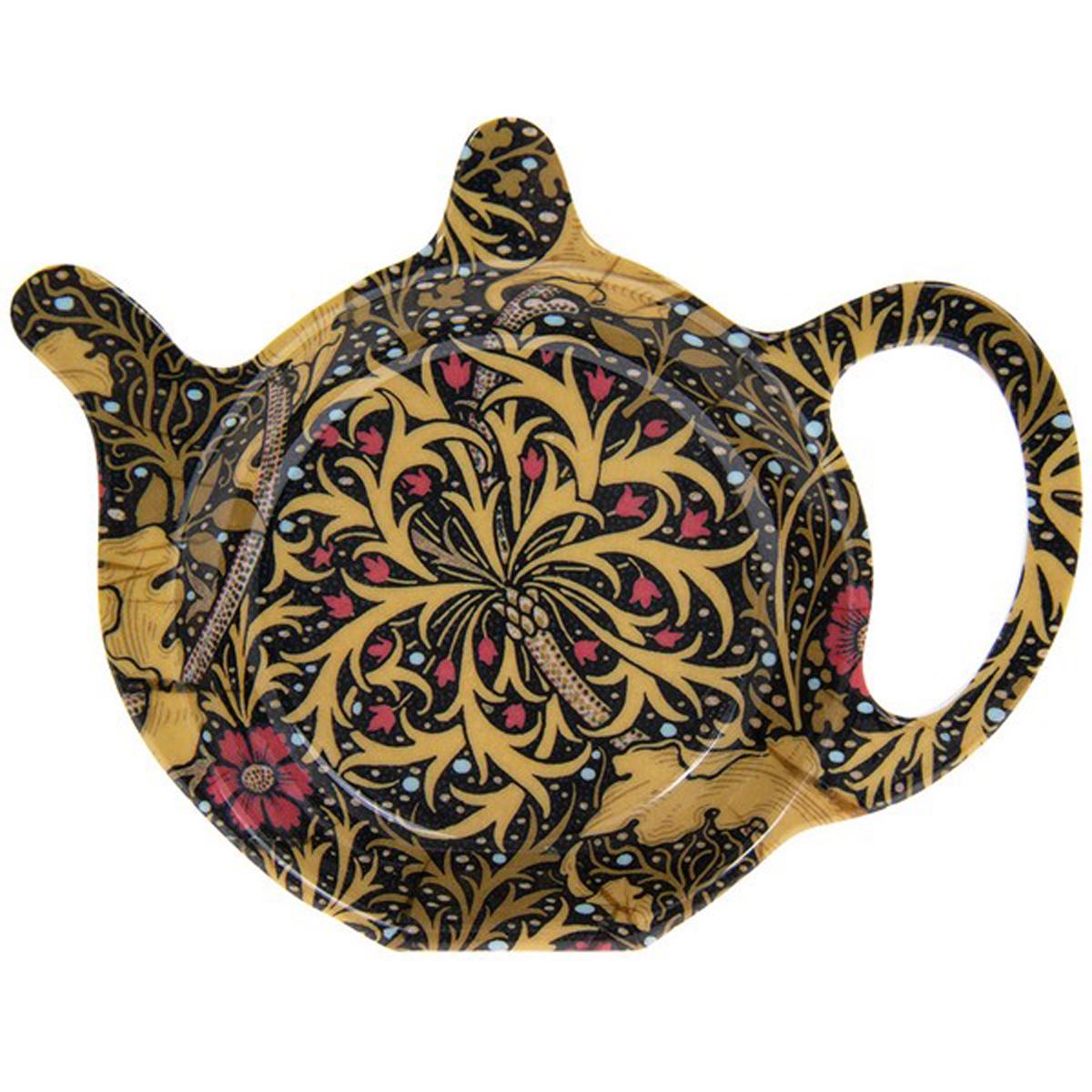 Les Trésors De Lily [Q9791] - Красно-коричневая подставка для сумки  William Morris Collection  (Sea Weed) - 12x9. 8 см коричневый