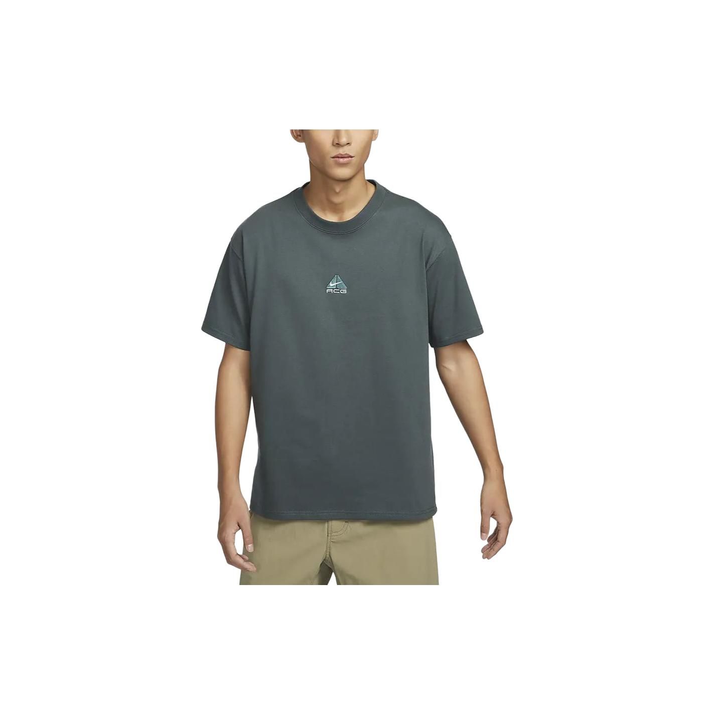 Футболка Nike ACG Solid Color Crew Neck Loose Short Sleeve Drop Shoulder T-Shirt Men Tops Vintage-Green DQ1816-338 XXL