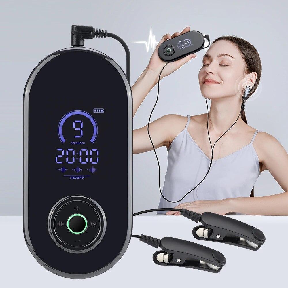 CES микротоковое устройство для сна, бессонница, тревога, облегчение головной боли, инструмент для быстрого сна, электрический акупунктурный аппарат, терапия CHINA зелёный