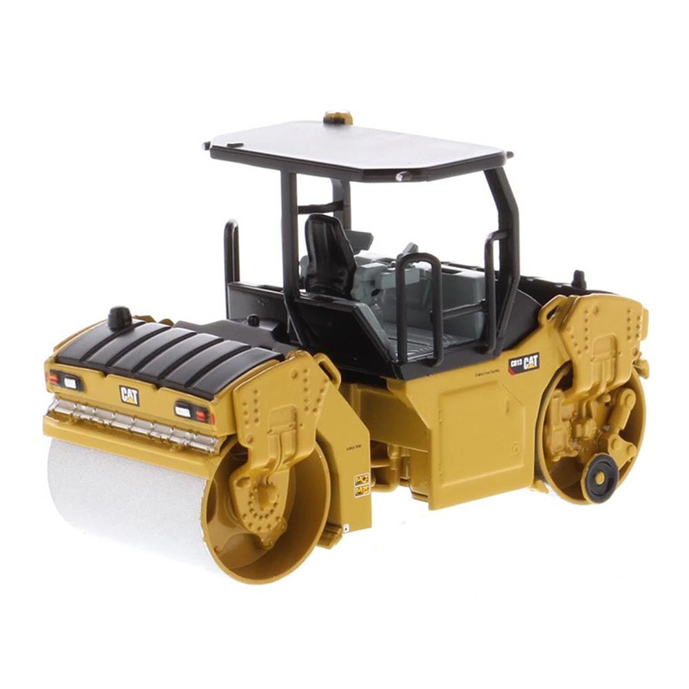 Литой под давлением каток Masters Caterpillar CB-13 с ROPS, серия Play & Collect для грузовиков и строительной техники Cat 1/64:10*4.5*5.5cm,ROPS жёлтый/чёрный