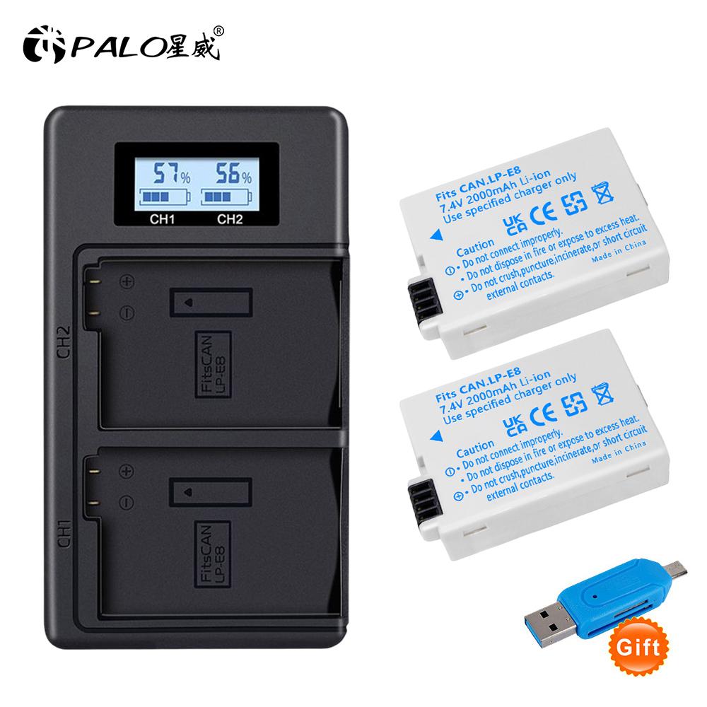 Аккумулятор PALP 1800 мАч LP-E8 LPE8 LP E8 для Canon EOS 550D 600D 650D 700D X4 X5 X6i X7i T2i T3i