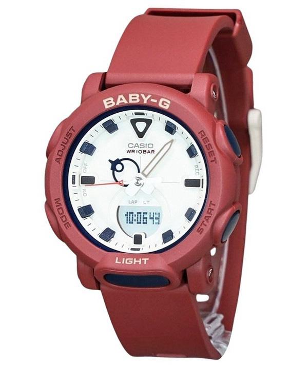 Аналоговые цифровые аналоговые цифровые часы Casio Baby-G из смолы на биологической основе с белым циферблатом, кварцевые женские часы BGA-310RP-4A 100M белый