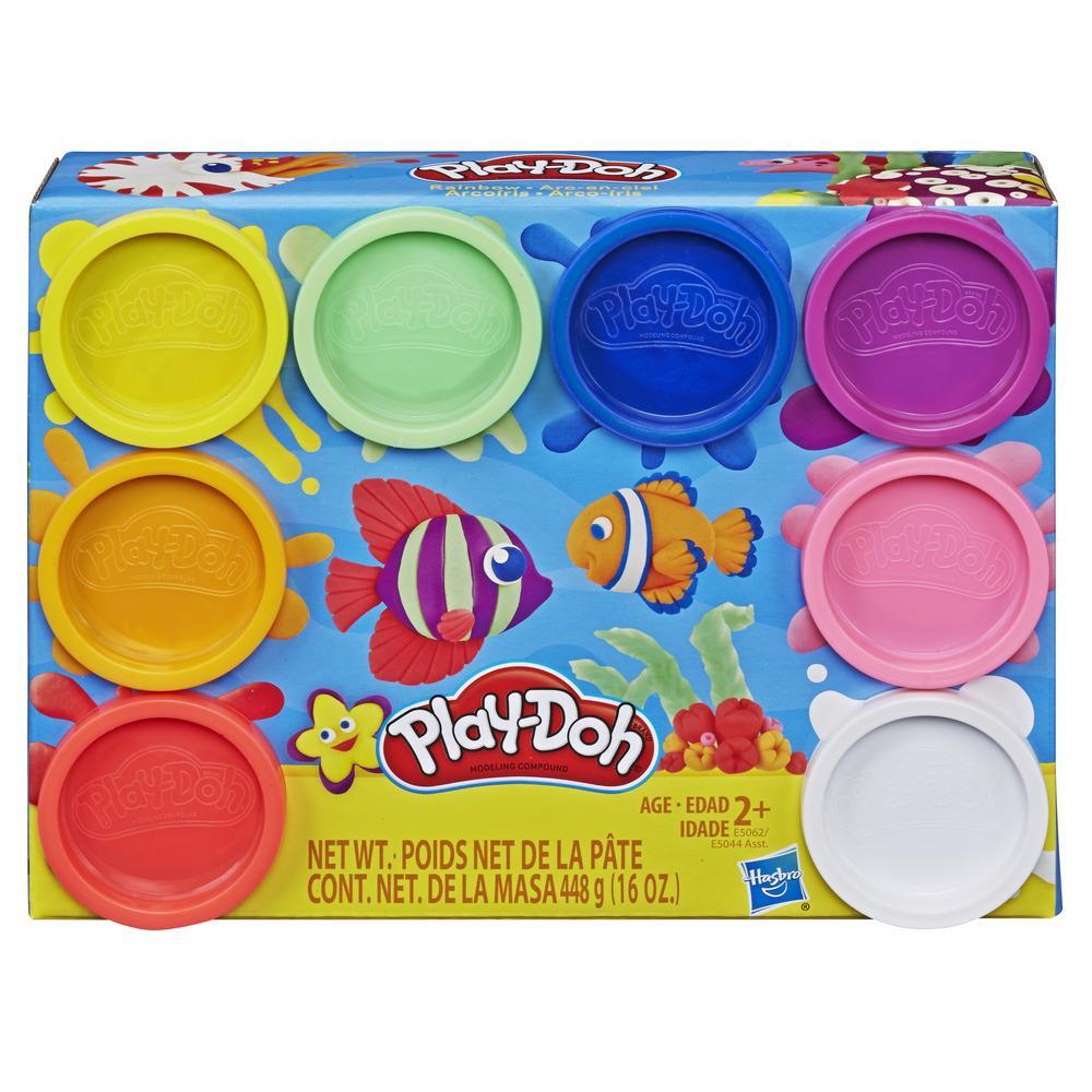 Набор из 8 наборов PD Play Doh: 8 упаковок радужного компаунда + 8 упаковок неонового компаунда