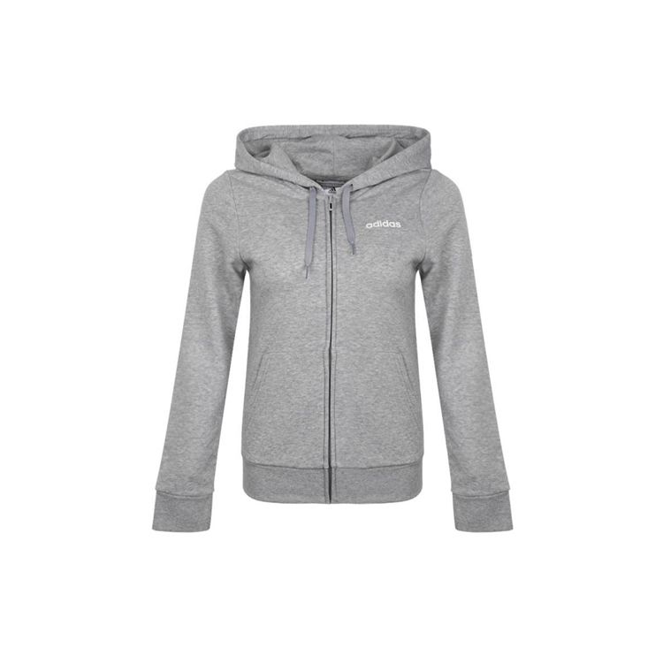 Adidas Training Hooded Sweatshirt Jacket Women Tops Grey DU0664 S