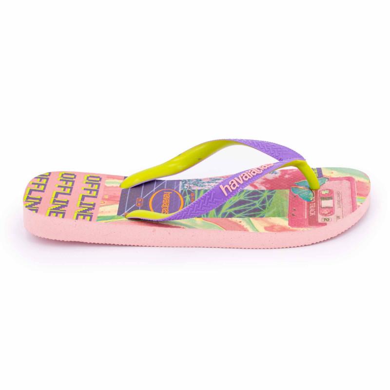 Розовые шлепанцы с разноцветным принтом Женский HAVAIANAS 35/36 розовый