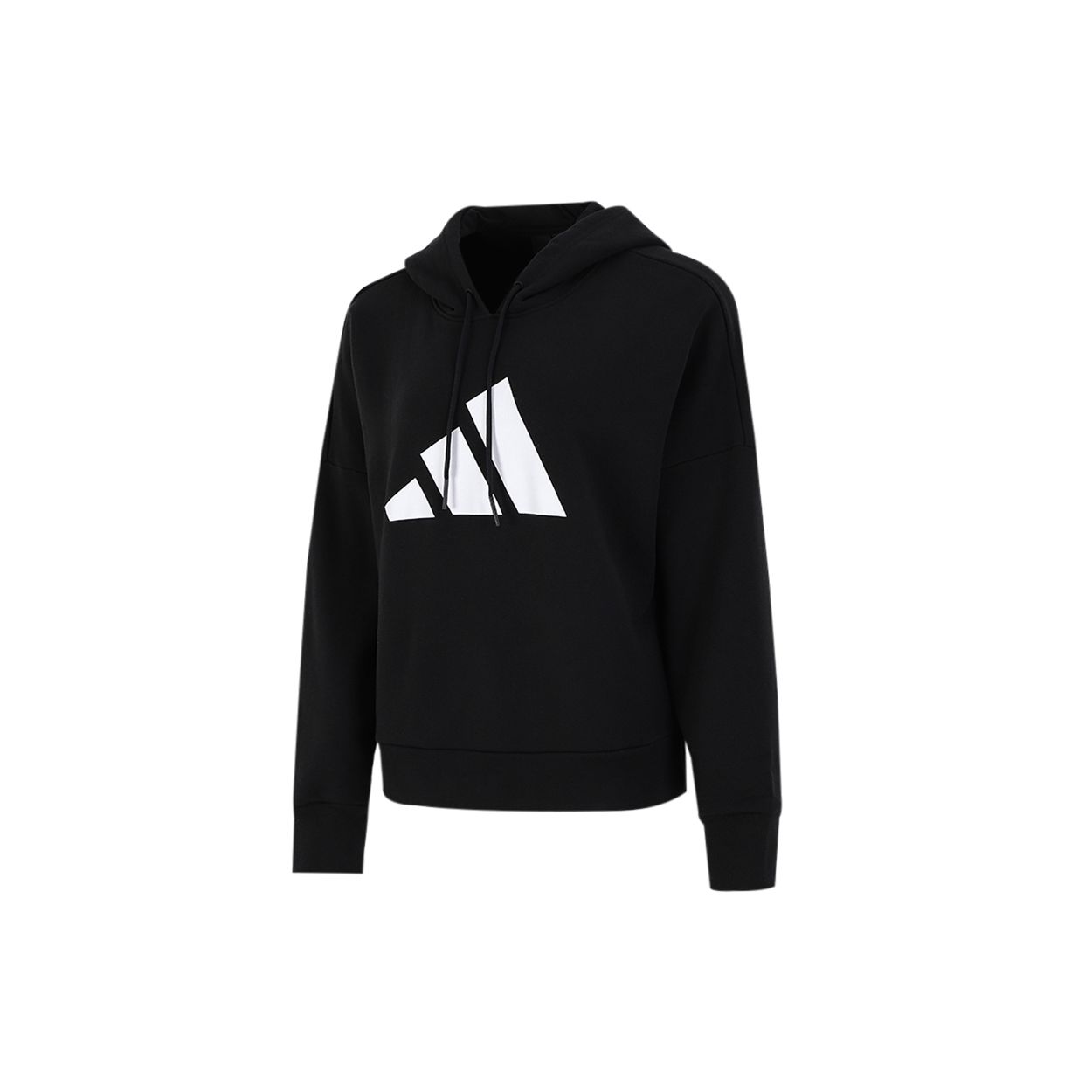 Adidas Logo Print Спортивная толстовка с капюшоном Женские топы Черный H57339 L