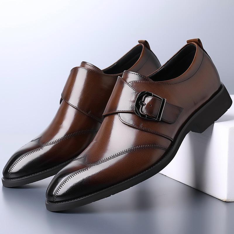 Мужские деловые туфли Hasp Formal Leather Shoes for Men Oxfords Shoes Высококачественные мужские оксфорды Мужские кожаные туфли Лоферы 38