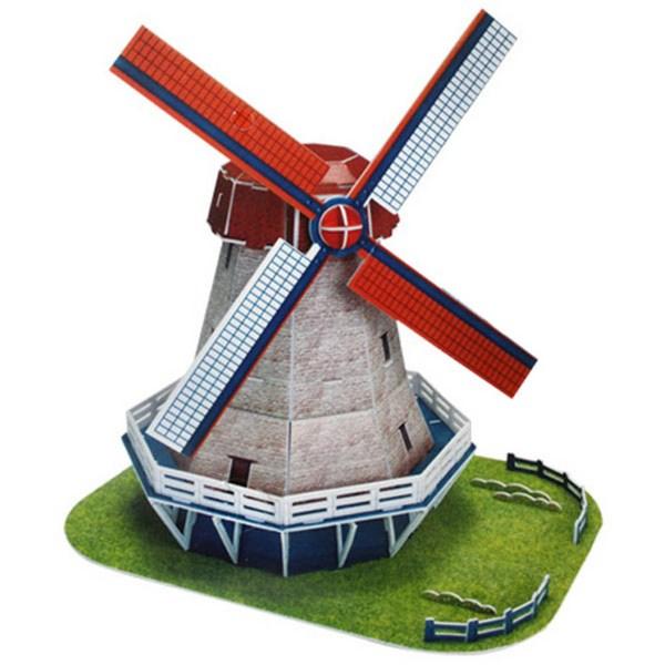 3D Magic Puzzle Я делаю всемирно известную серию зданий, голландская ветряная мельница, бумажный блок, Корея, 3d-пазл