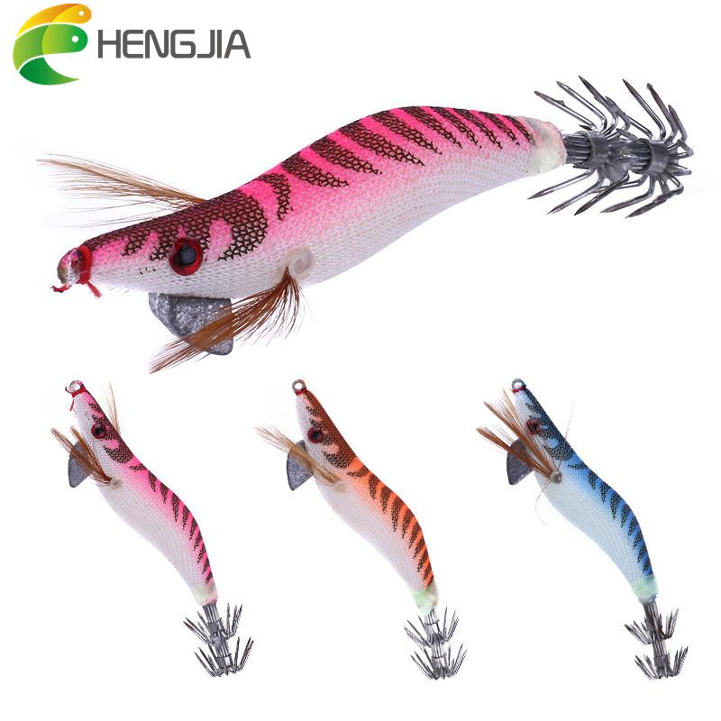 1 шт., 7,8 г/8,2 см, Hengjia, реалистичная приманка для креветок, светящаяся приманка для кальмара с круглым крючком