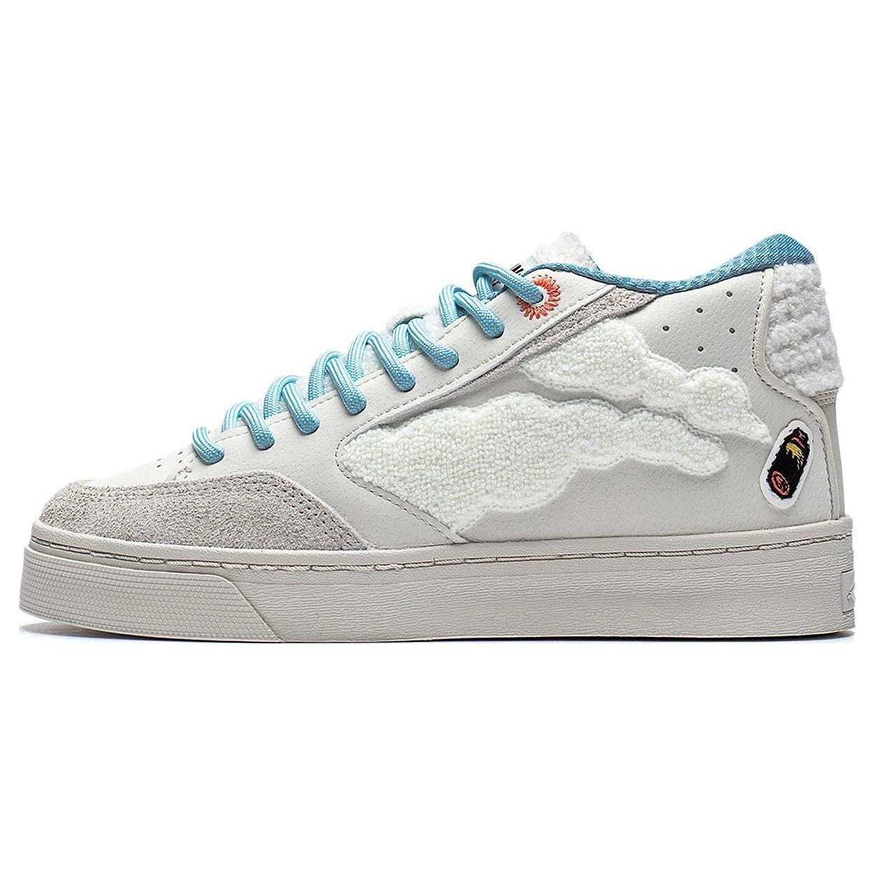 Li Ning Pablo Ientile X Weiwu 180 прочные легкие амортизирующие кроссовки средней высоты женские кроссовки жемчужно-белые AECS054-3 36⅓
