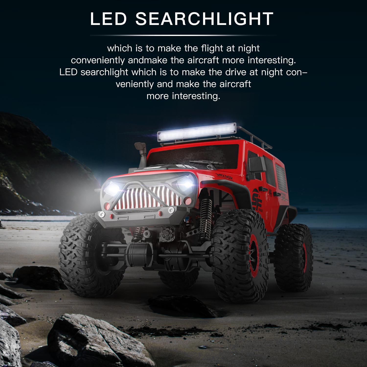 104311 Радиоуправляемая машина 2.4G 1/10 4WD Jeep Car SUV Матовый двигатель Дистанционное управление Внедорожный гусеничный автомобиль красный