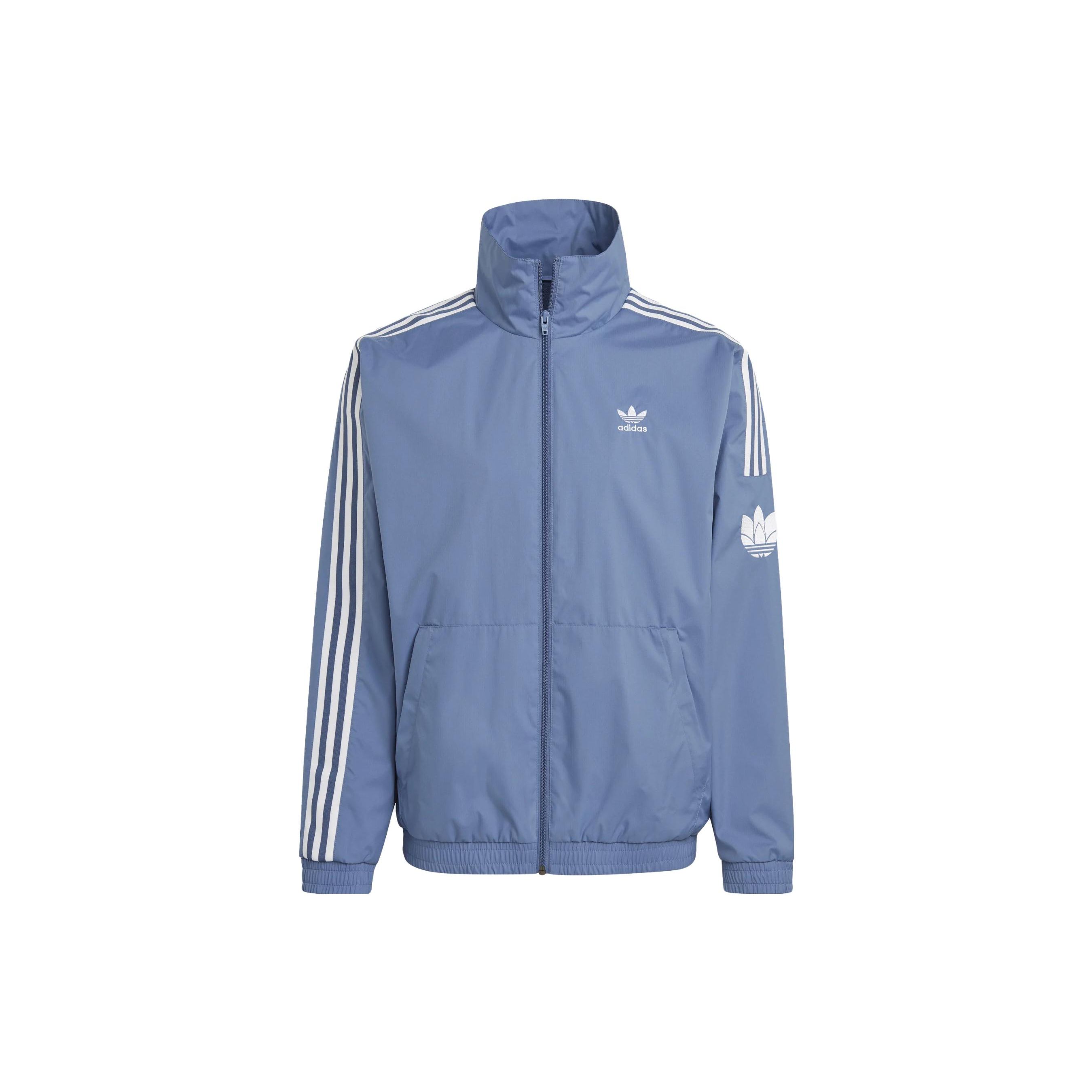 Мужская куртка Adidas с тремя полосками на молнии и воротником-стойкой, темно-синяя GN3536 XL