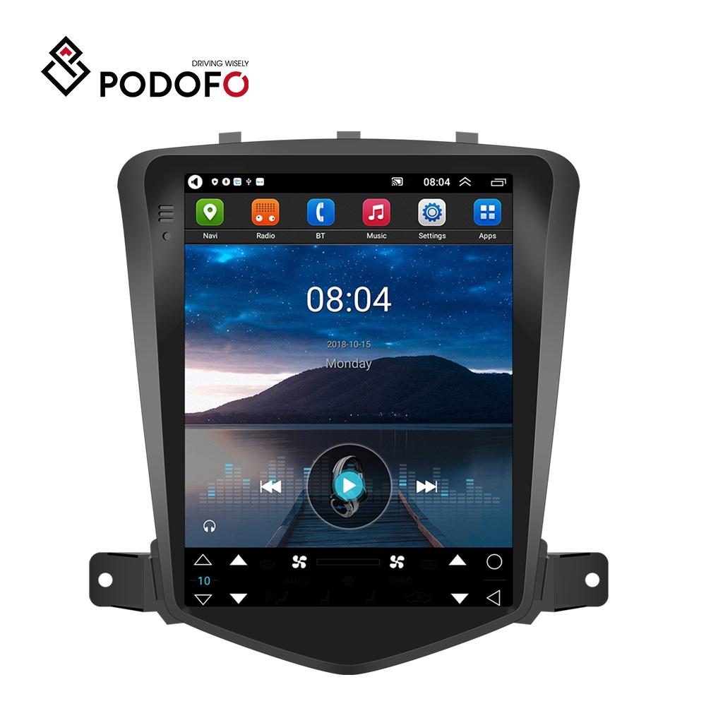 Podofo 9,7-дюймовый Android 10.1 Автомобильный радиоприемник Стерео для Chevrolet Cruze J300 2008-2012 Сенсорный экран HD GPS-навигация Wi-Fi DAB + Bluetooth FM USB-плеер