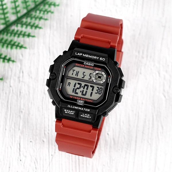 Водонепроницаемые часы для бега Casio с батарейным ресурсом 10 лет, время круга G-Shock Design Runner Essential 1400 Red A