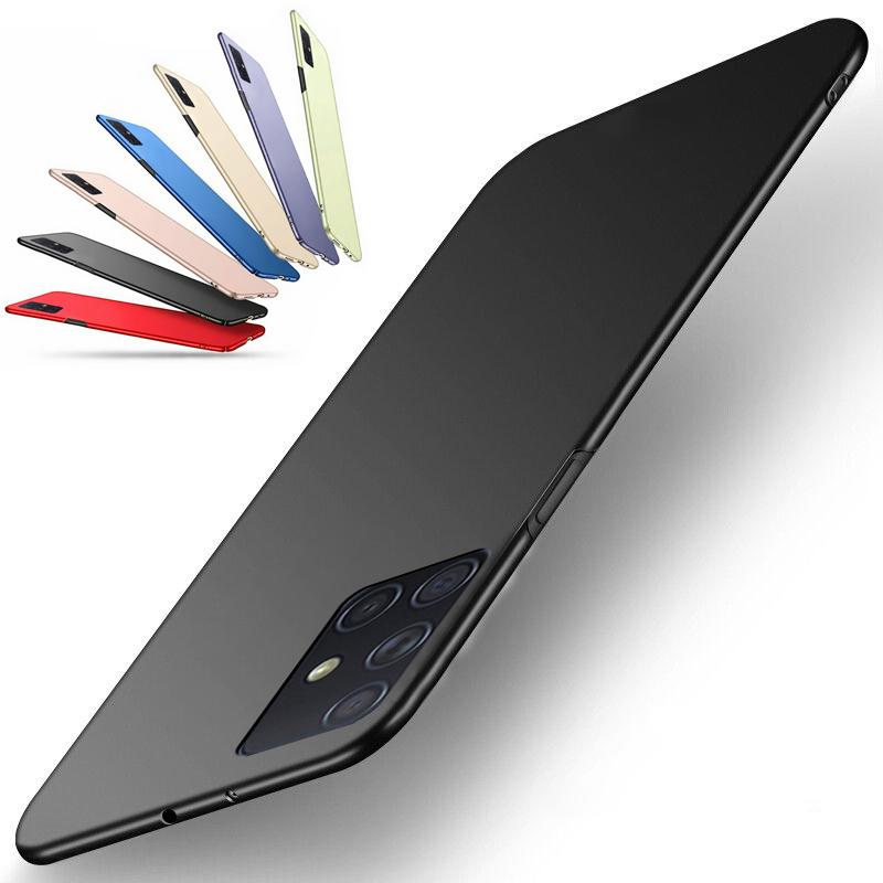 Тонкий чехол для телефона Samsung Galaxy S25 Ultra S24 FE S23 A56 A36 A16 A55 A26 A25 A15 A34 A54 5G S22 S21 Plus противоударный жесткий матовый чехол из ПК Samsung Galaxy S9 Plus красный