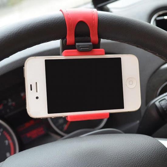 Держатель на колесо с резинкой для iPhone, смартфона, GPS one size
