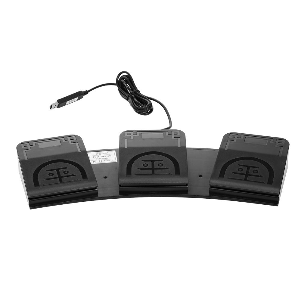 FS2020U1 USB-ножной переключатель, клавиша управления, индивидуальная педаль действия на компьютерной клавиатуре для медицинских устройств чёрный