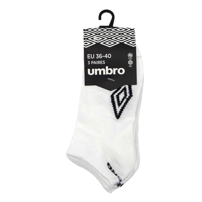 Набор из 3 пар женских носков до щиколотки UMBRO 36/40 белый